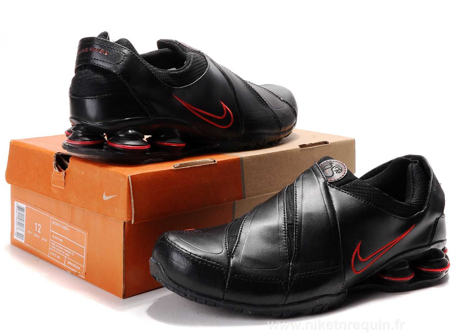 rouge et noir Nike Shox R5 en cuir 610 (1).JPG